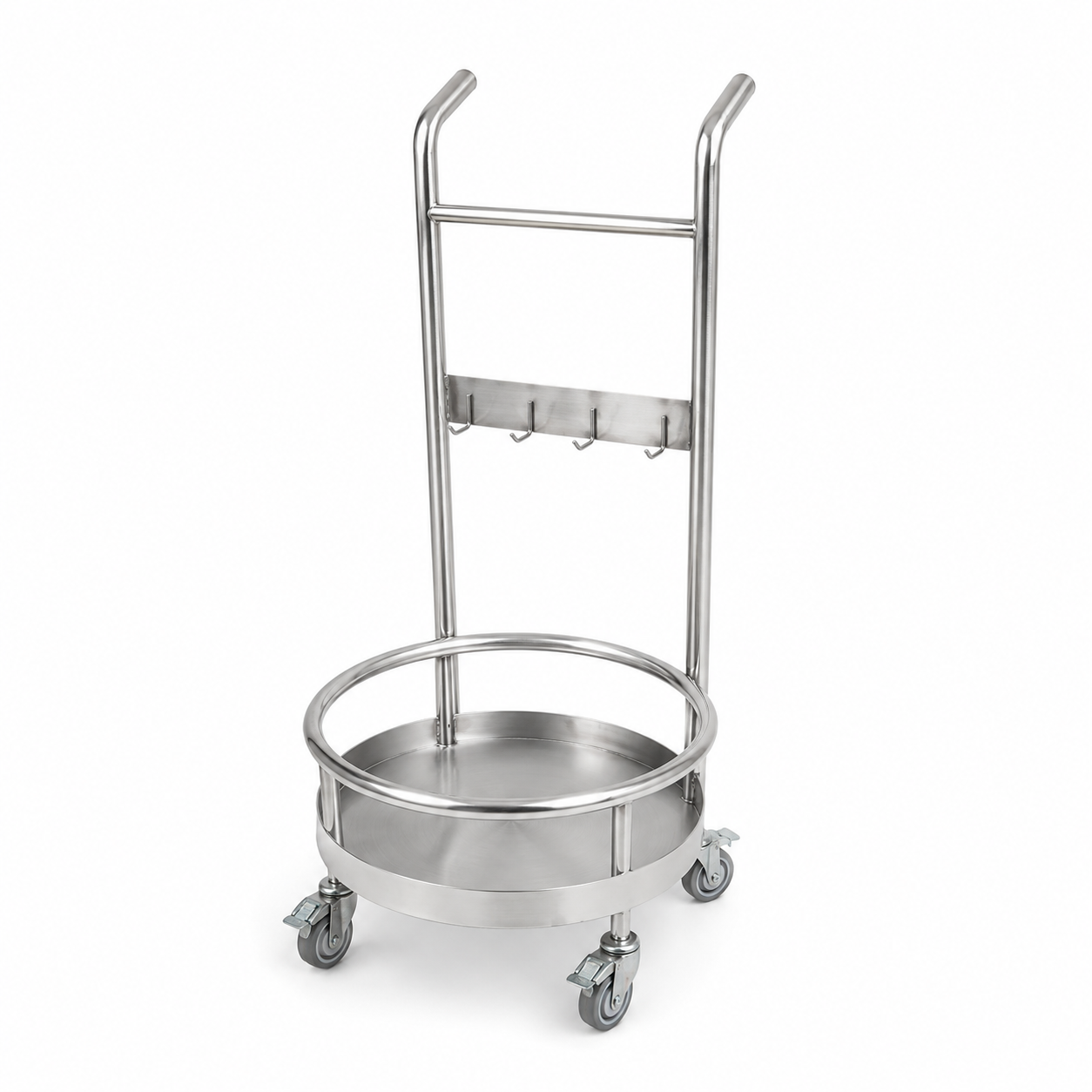 SS Cylinder Trolley with Hooks